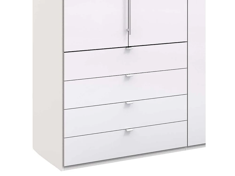 Falttüren Kleiderschrank in Weiß Glas beschichtet Made in Germany