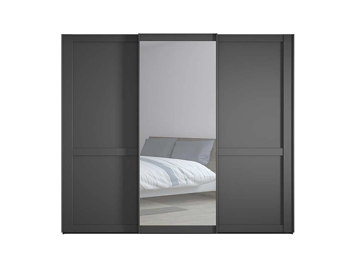 Kleiderschrank Schiebetüren modern im Landhausstil Dunkelgrau