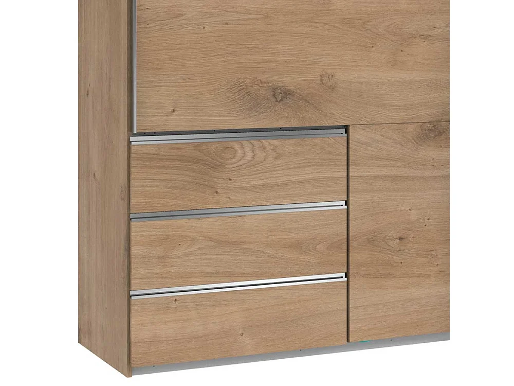 Schwebetürenschrank Kleiderschrank mit drei Schubladen Made in Germany