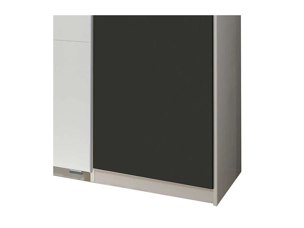 Moderner Kleiderschrank in Weiß und Dunkelgrau Made in Germany
