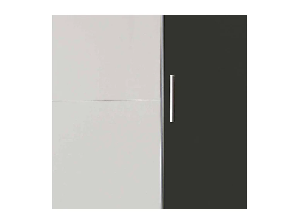 Moderner Kleiderschrank in Weiß und Dunkelgrau Made in Germany