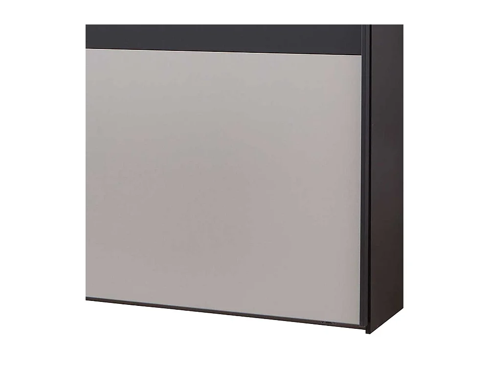 Schwebetürenkleiderschrank in Anthrazit und Hellgrau Made in Germany