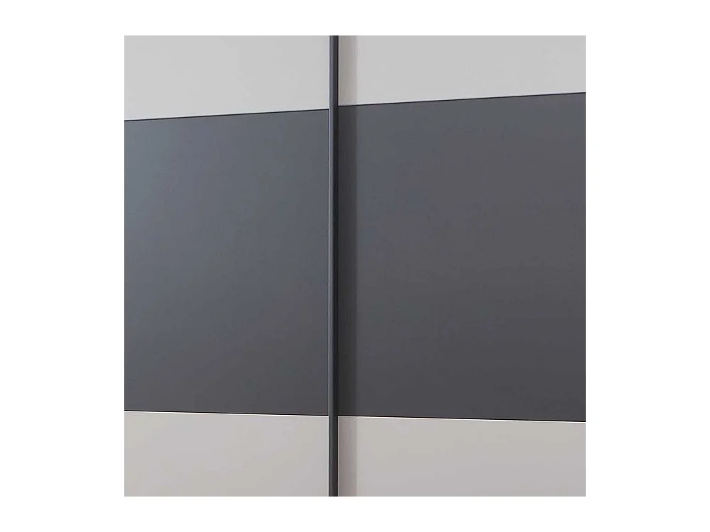 Schwebetürenkleiderschrank in Anthrazit und Hellgrau Made in Germany