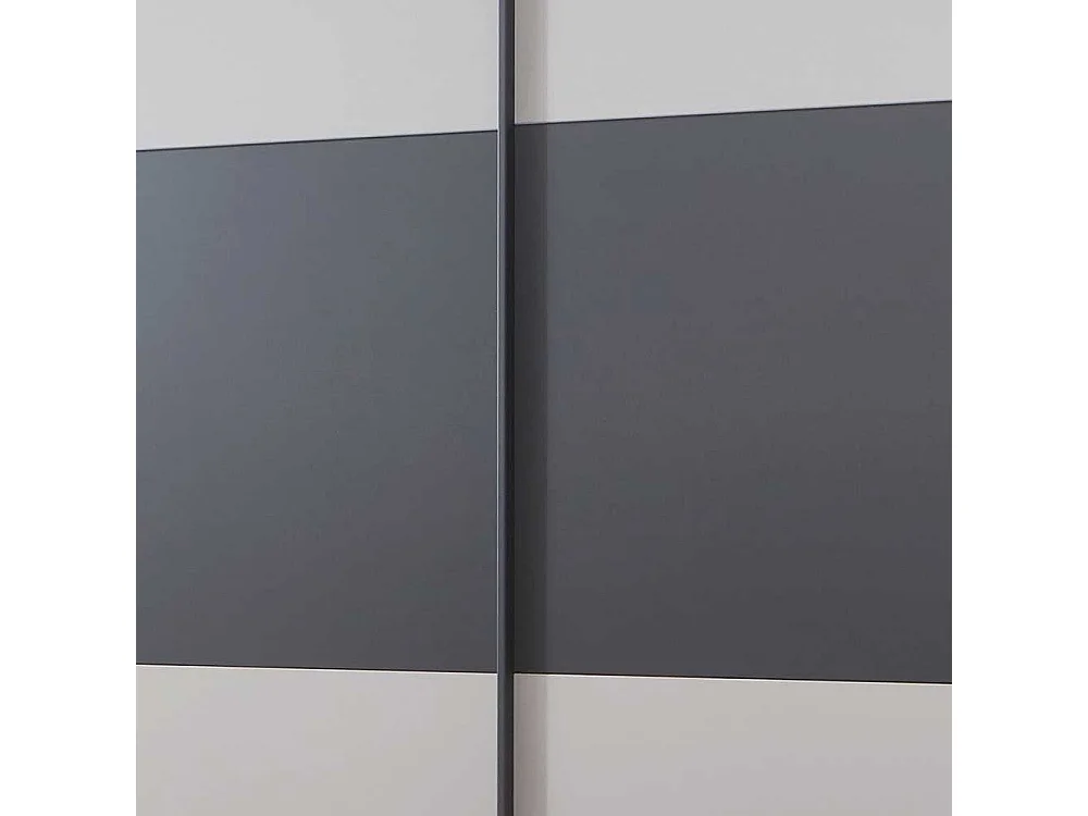 Schwebetürenkleiderschrank in Anthrazit und Hellgrau Made in Germany