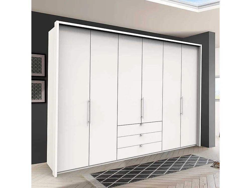 Moderner Schlafzimmerschrank mit Falttüren Weiß