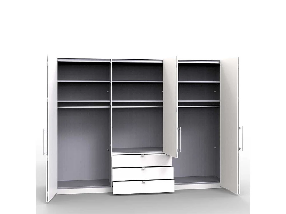 Moderner Schlafzimmerschrank mit Falttüren Weiß