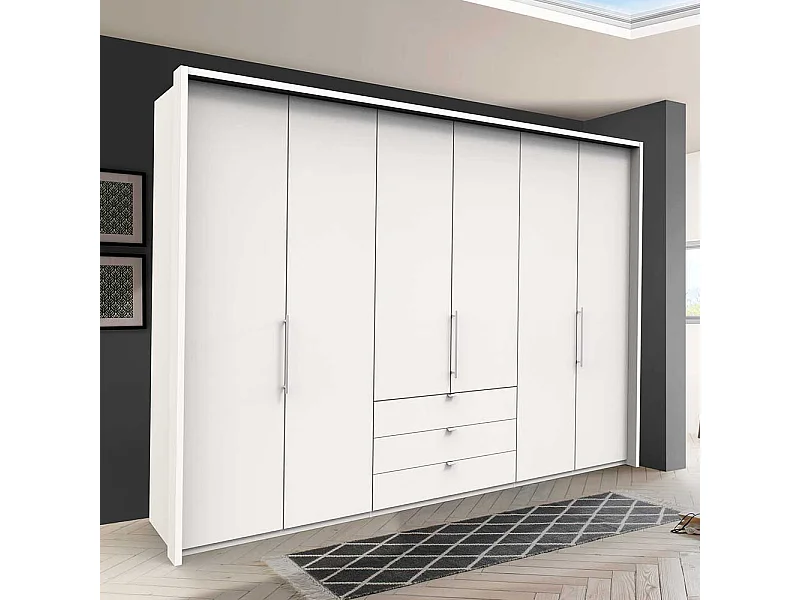Moderner Schlafzimmerschrank mit Falttüren Weiß
