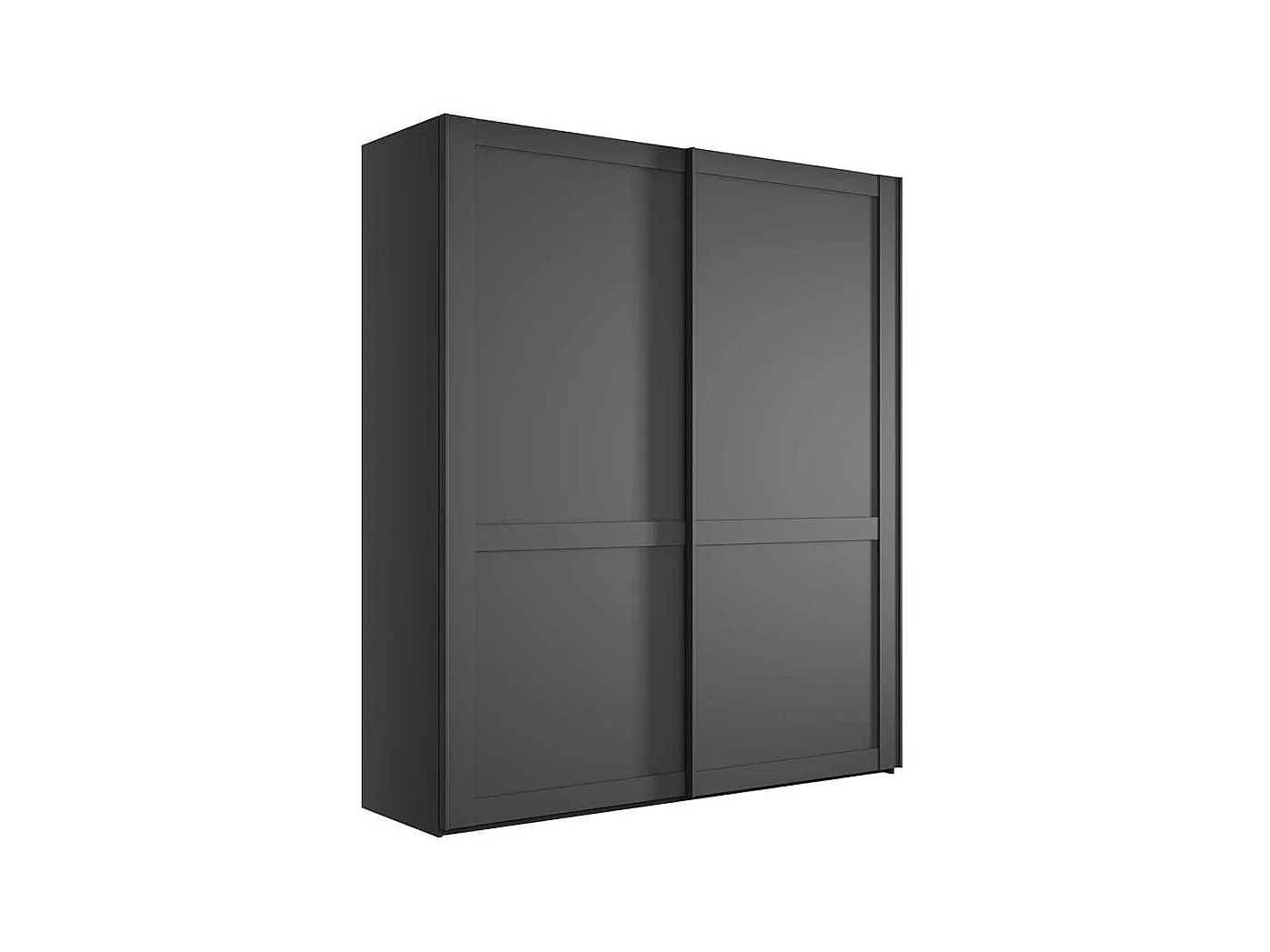 Kleiderschrank mit 2 Schiebetüren in Dunkelgrau Made in Germany