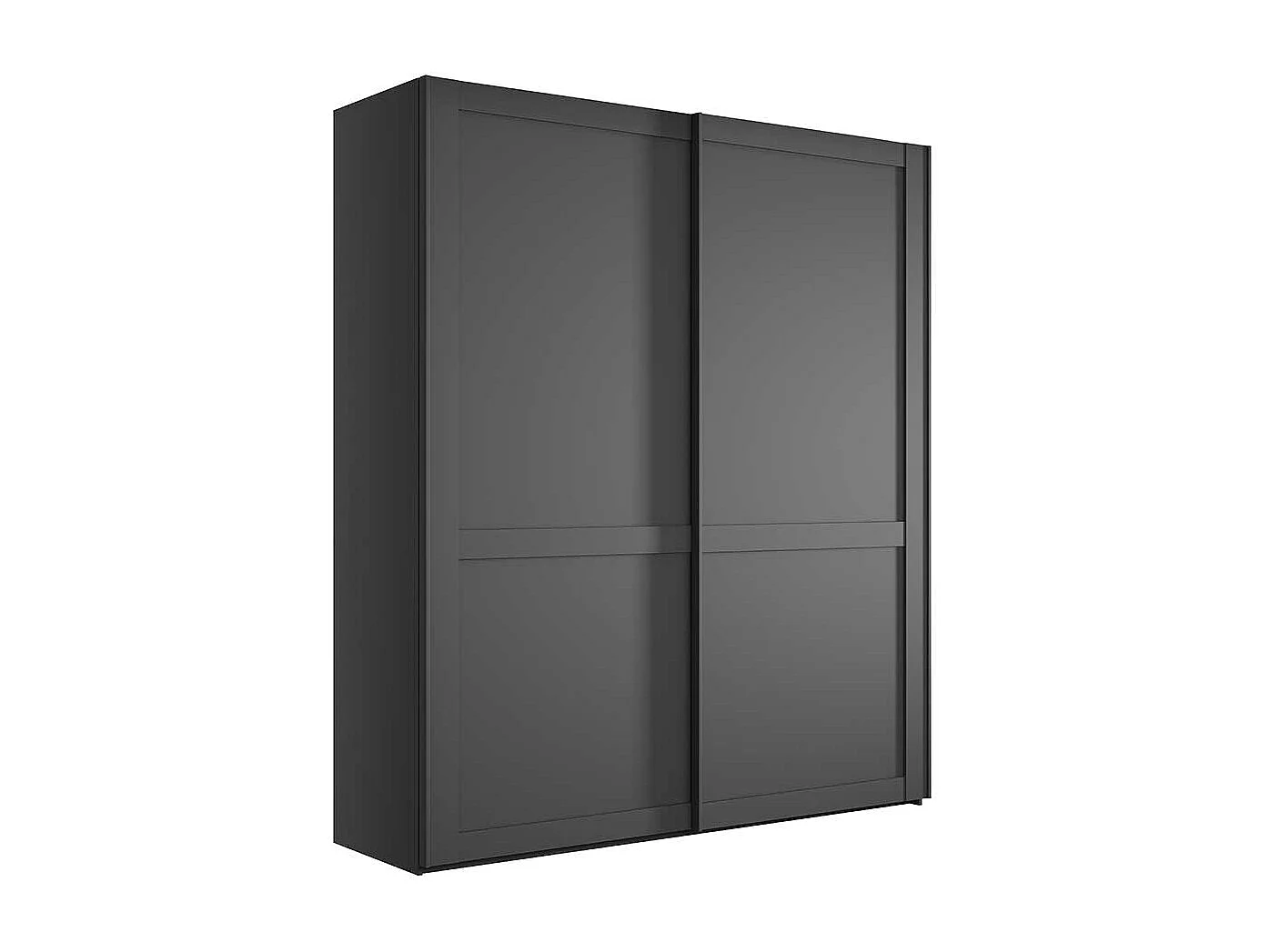 Kleiderschrank mit 2 Schiebetüren in Dunkelgrau Made in Germany