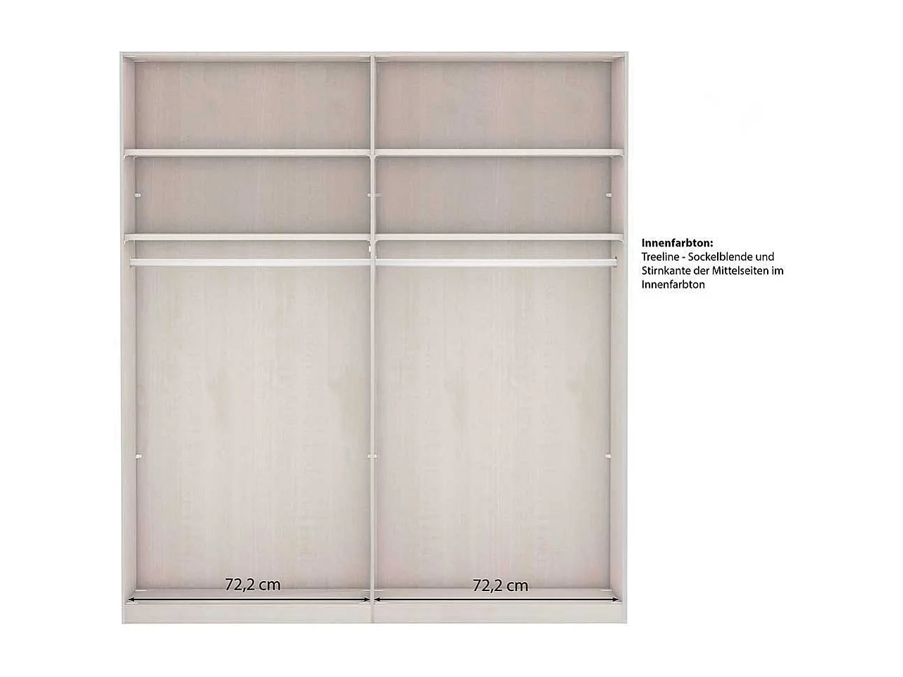 Kleiderschrank mit 2 Schiebetüren in Dunkelgrau Made in Germany