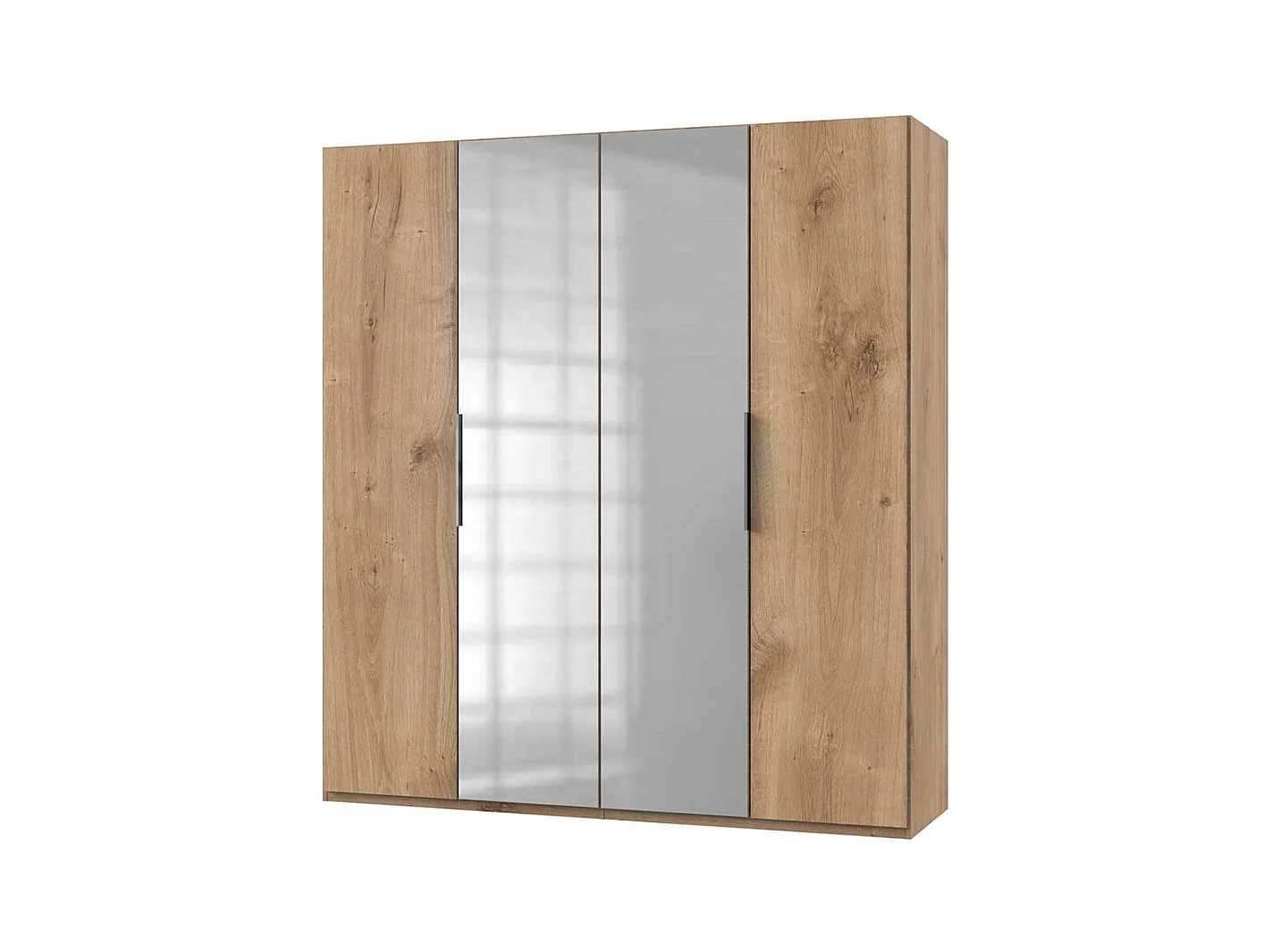 Kleiderschrank mit 4 Türen in Plankeneiche NB 200 cm breit