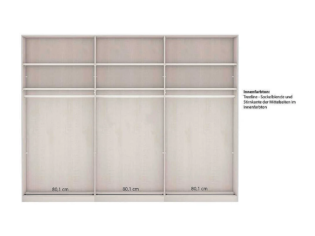 Kleiderschrank mit Schiebetüren in Graugrün Made in Germany