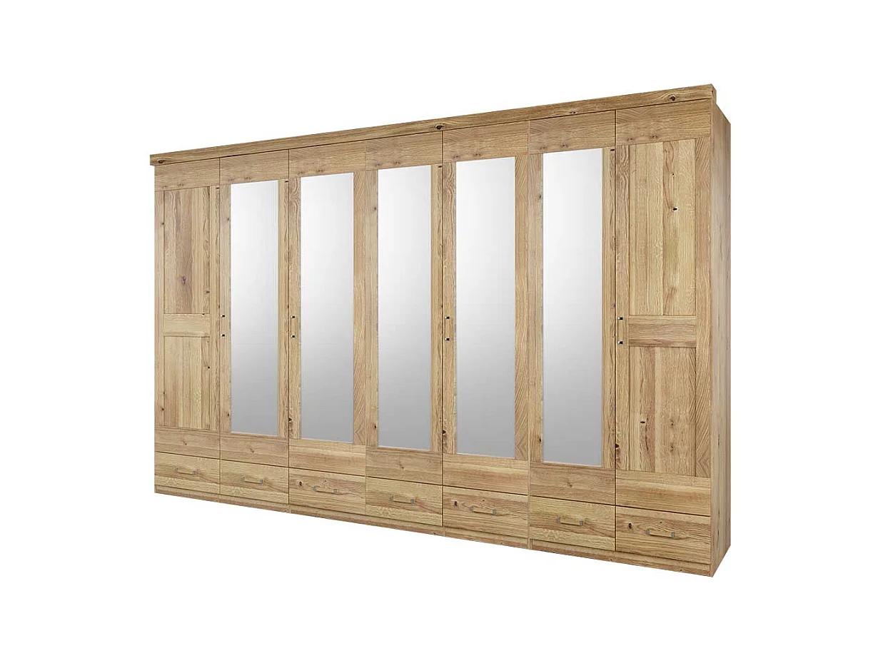 Kleiderschrank Wand 245 cm hoch sieben Drehtüren