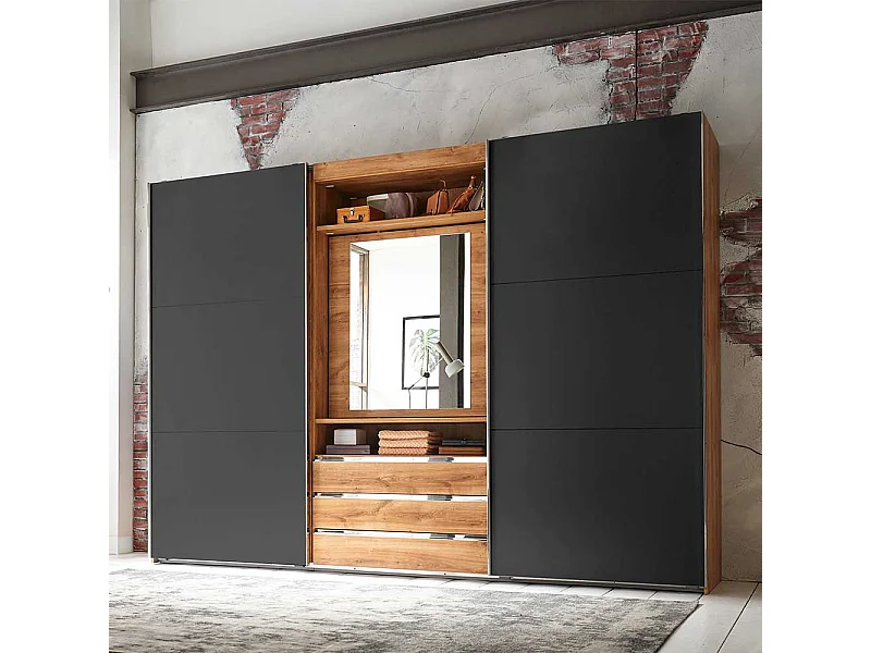 Kleiderschrank mit offenem Fach 300 cm breit Made in Germany