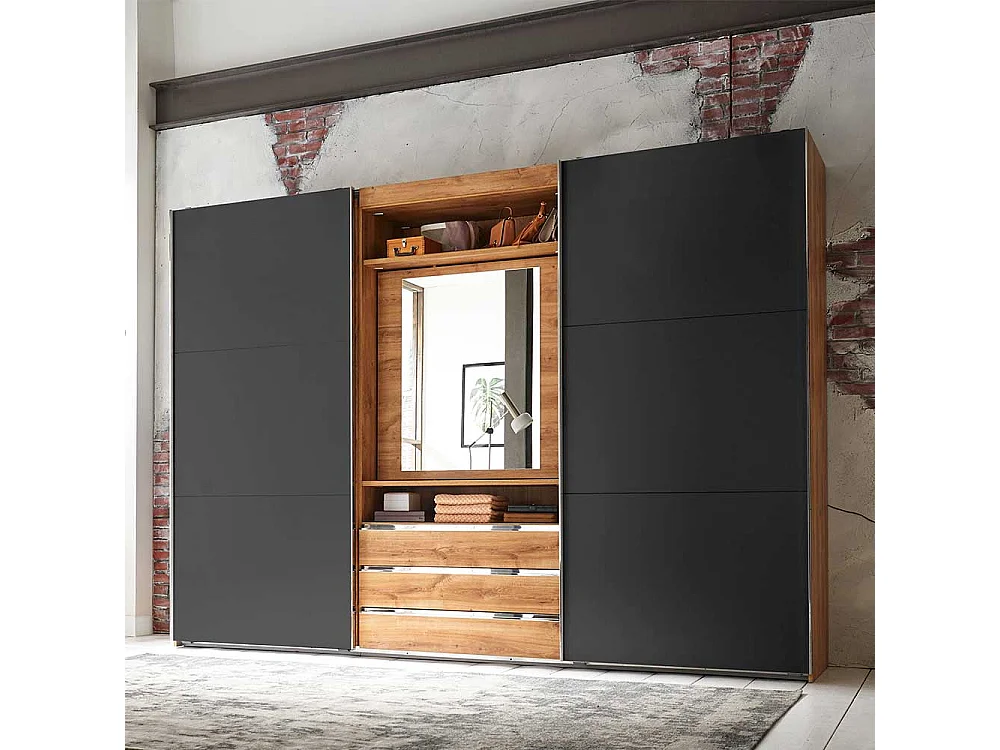 Kleiderschrank mit offenem Fach 300 cm breit Made in Germany