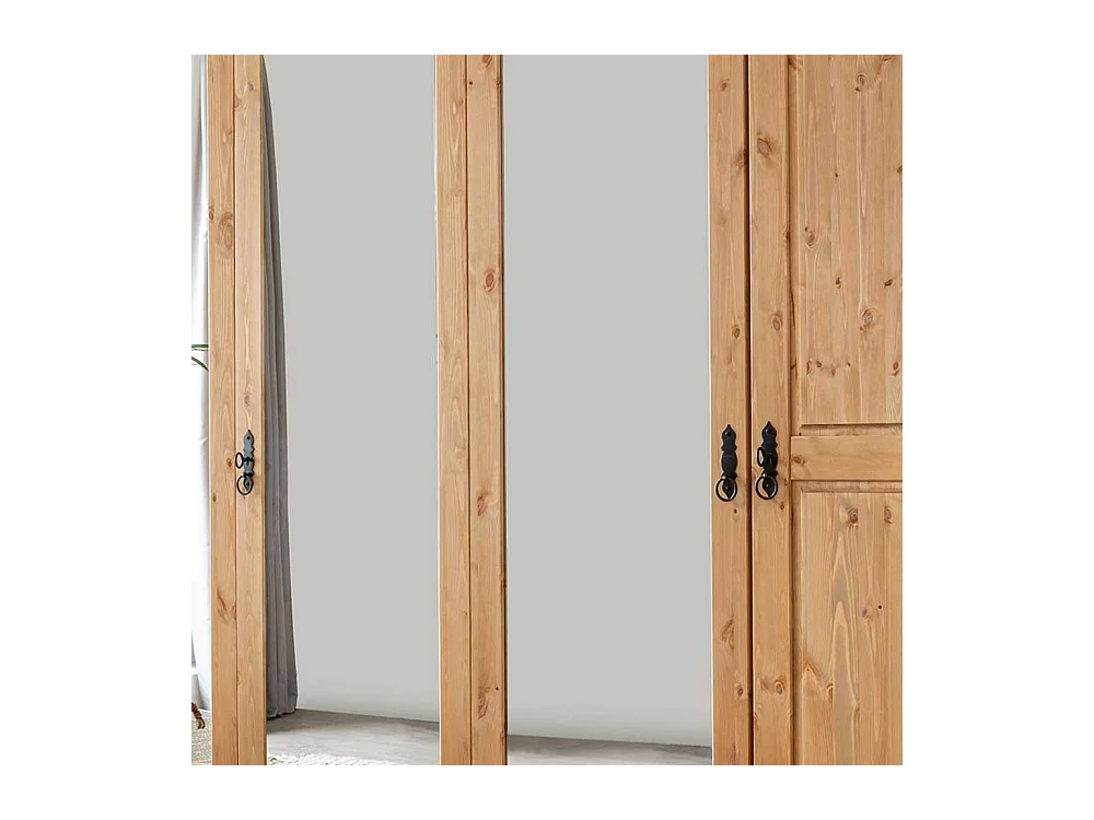 Kiefer Schlafzimmerschrank in Eichefarben gebeizt und geölt 310 cm breit