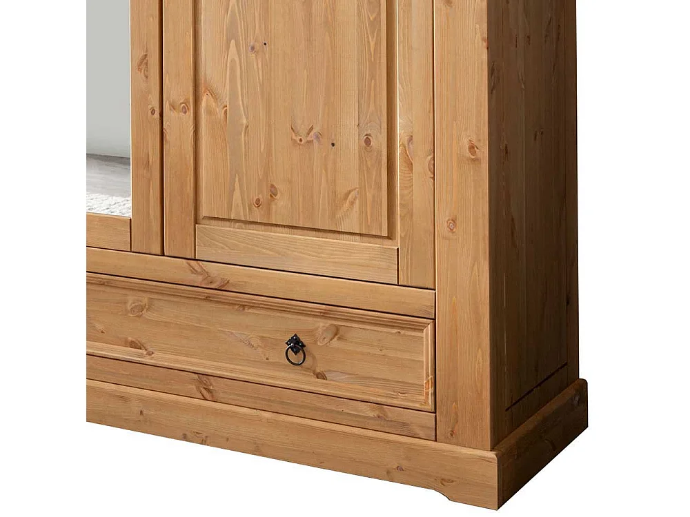 Kiefer Schlafzimmerschrank in Eichefarben gebeizt und geölt 310 cm breit