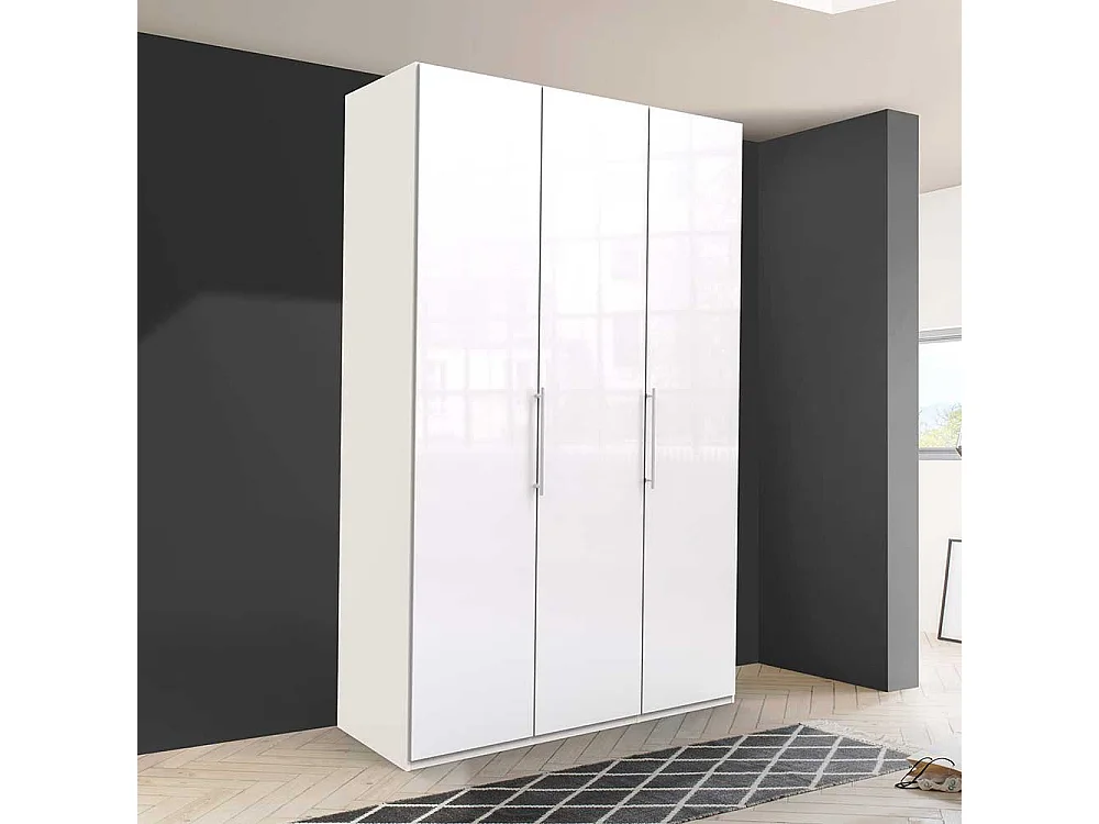 Kleiderschrank in Weiß glasbeschichtet