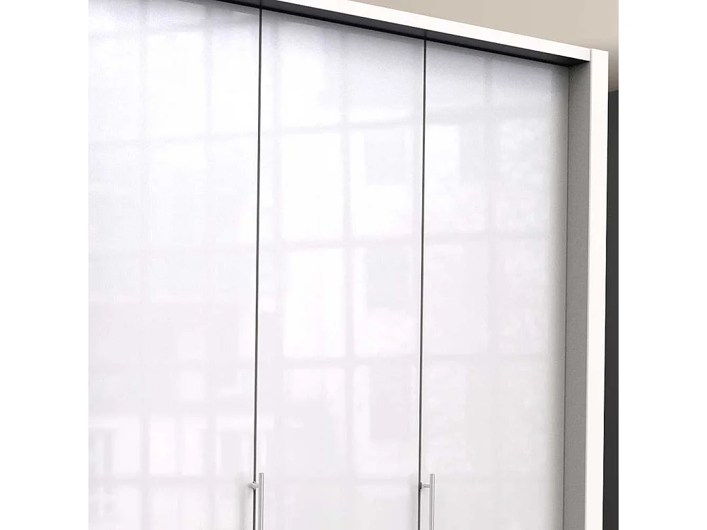 Kleiderschrank in Weiß glasbeschichtet