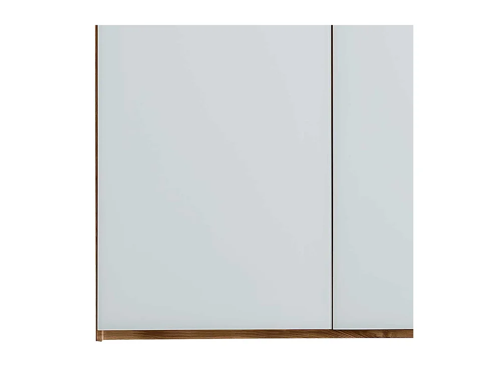 Kleiderschrank 5 türig aus Wildeiche Massivholz Weißglas