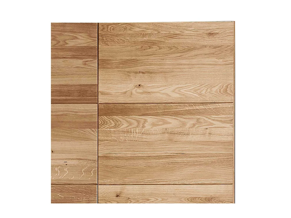 Kleiderschrank 5 türig aus Wildeiche Massivholz Weißglas