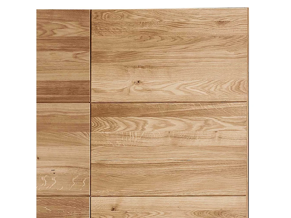 Kleiderschrank 5 türig aus Wildeiche Massivholz Weißglas