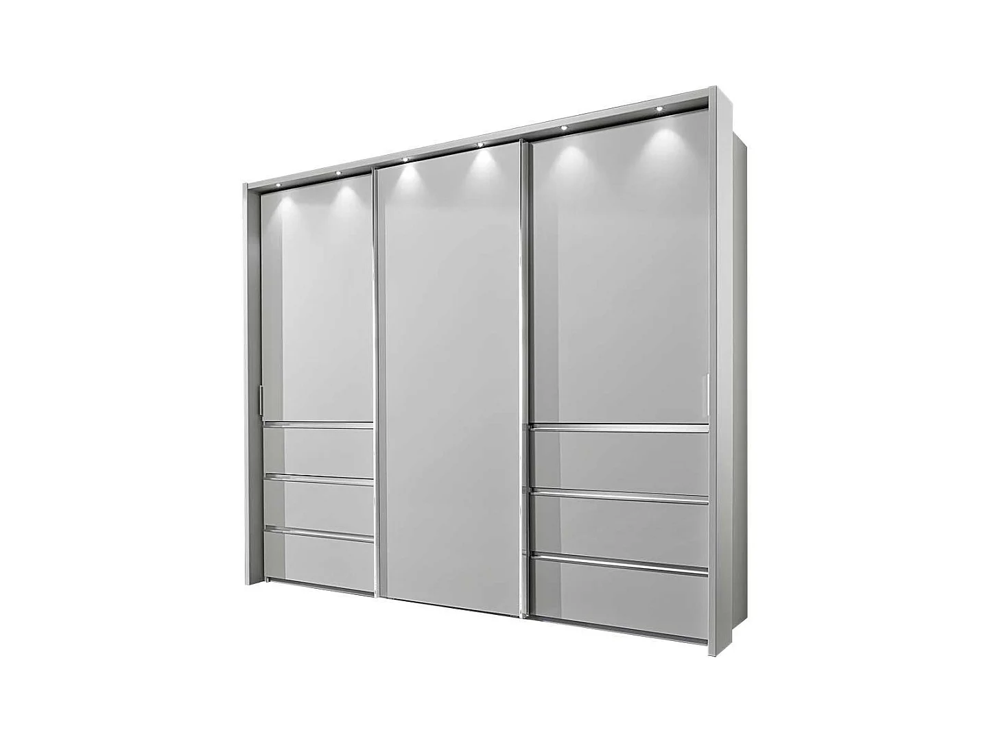 Schiebetürenschrank in Weiß 260 cm breit