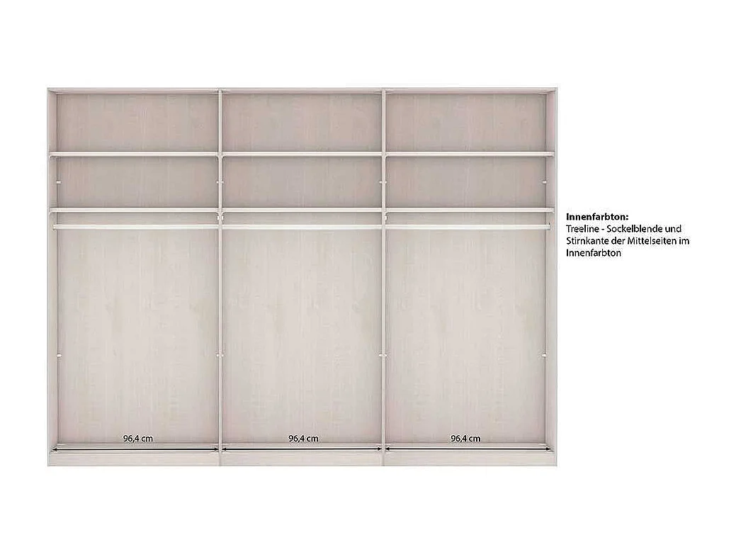 Schlafzimmerkleiderschrank mit Schiebetüren in Weiß Made in Germany