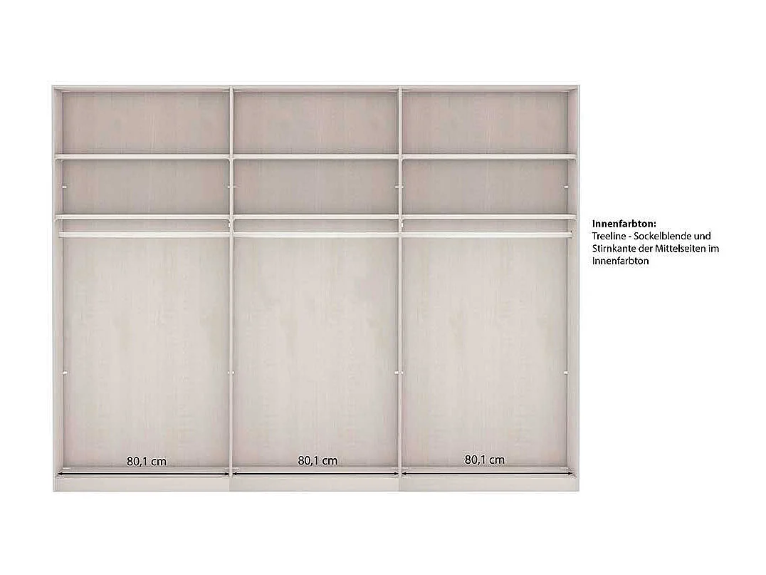 Schlafzimmerkleiderschrank mit Schiebetüren in Weiß Made in Germany