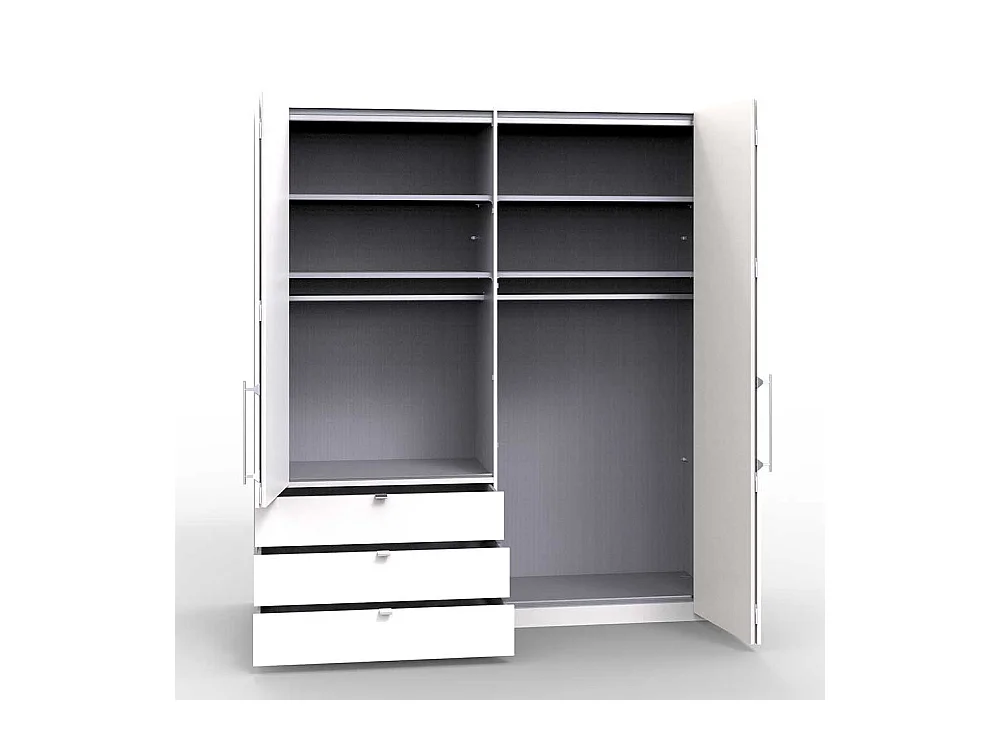 Schlafzimmerschrank mit drei Schubladen Soft Close Funktion