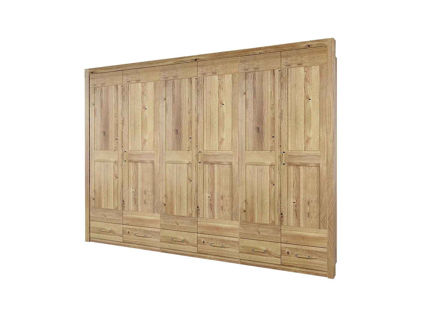 Teilmassiver Schlafzimmerschrank in Asteichefarben Landhausstil