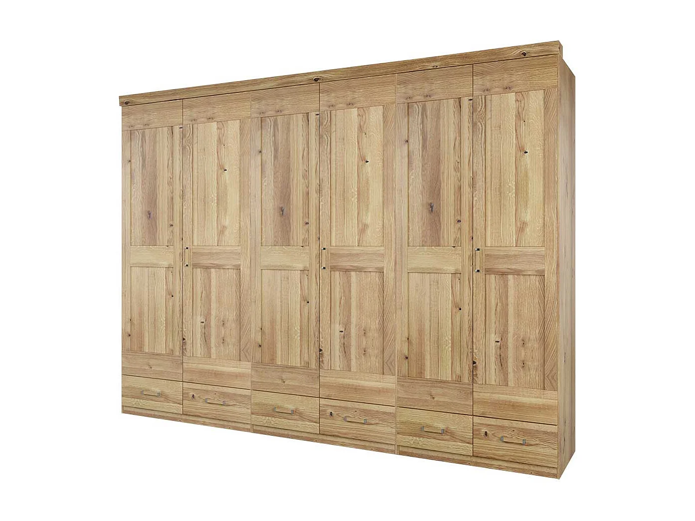 Teilmassiver Schlafzimmerschrank in Asteichefarben Landhausstil