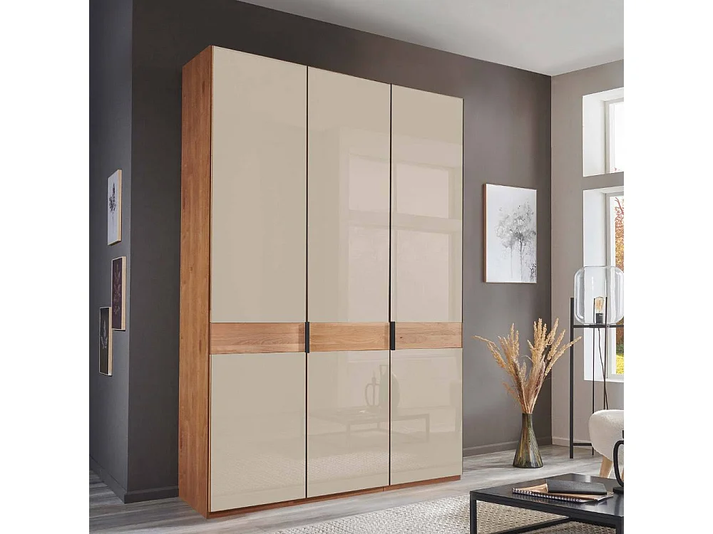 Drehtürschrank Schlafzimmerkleiderschrank in Champagner und modernem Design