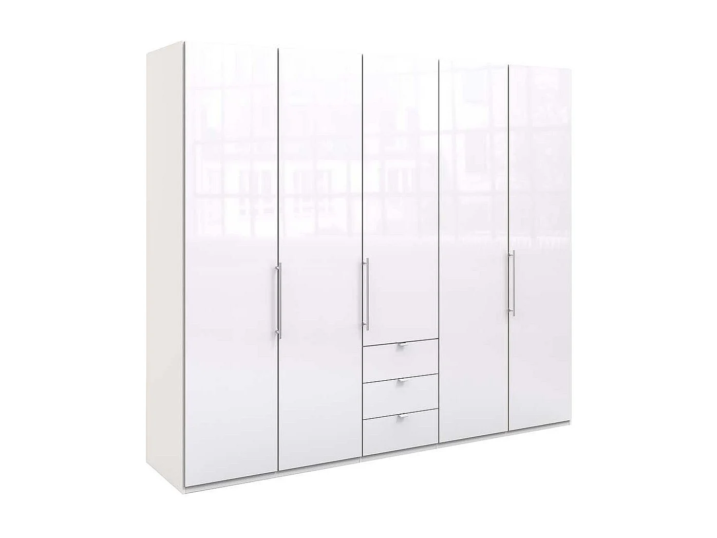 Weißer Schlafzimmerschrank 3 türig modern