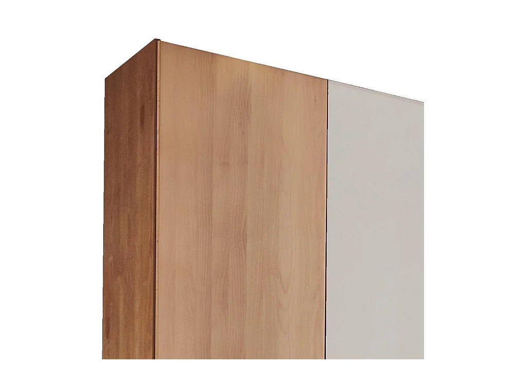 Schlafzimmerkleiderschrank Drehtürschrank in Erlefarben und Weiß