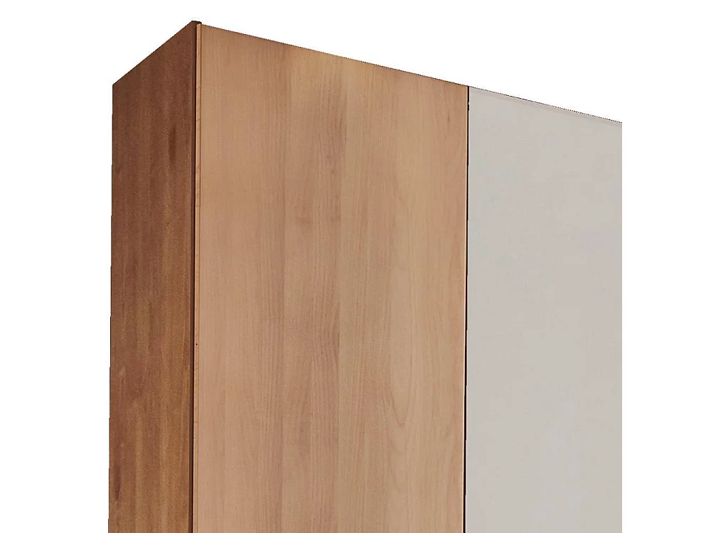 Schlafzimmerkleiderschrank Drehtürschrank in Erlefarben und Weiß