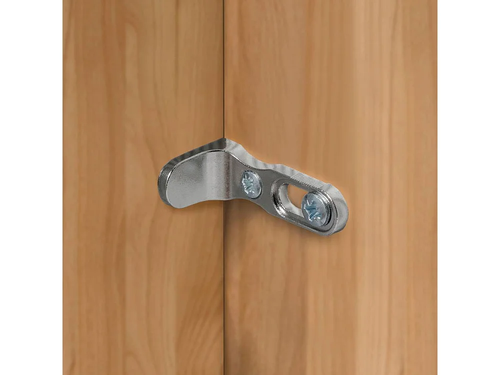 Schlafzimmerkleiderschrank Drehtürschrank in Erlefarben und Weiß