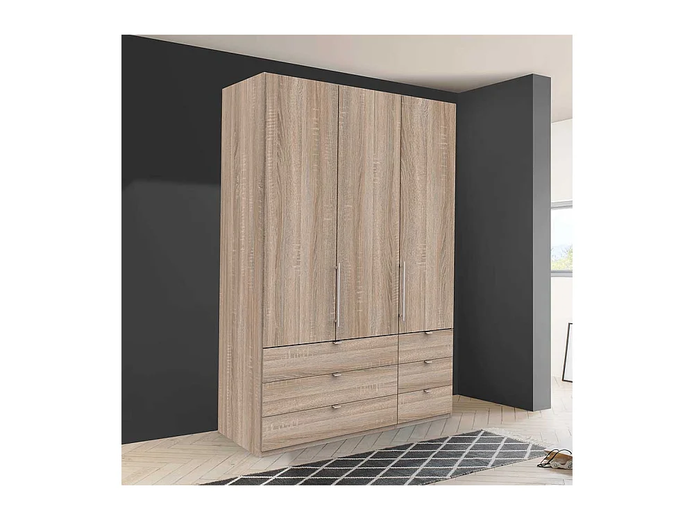 Moderner Jugendkleiderschrank 2 türig Eiche Sägerau