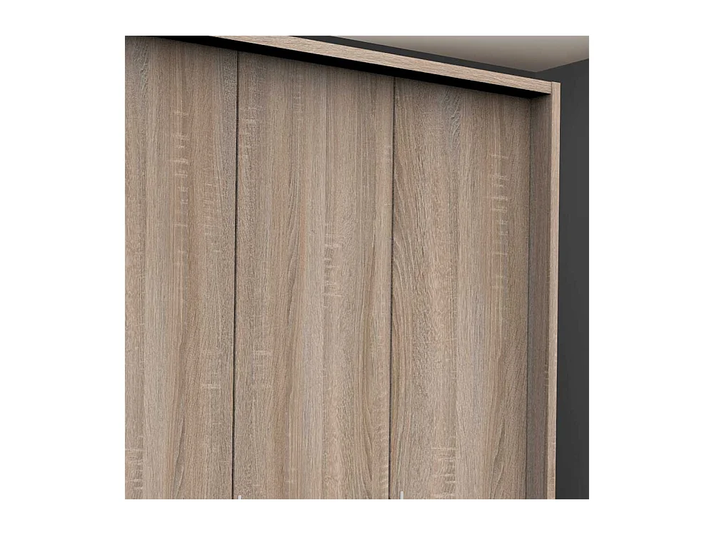 Moderner Jugendkleiderschrank 2 türig Eiche Sägerau