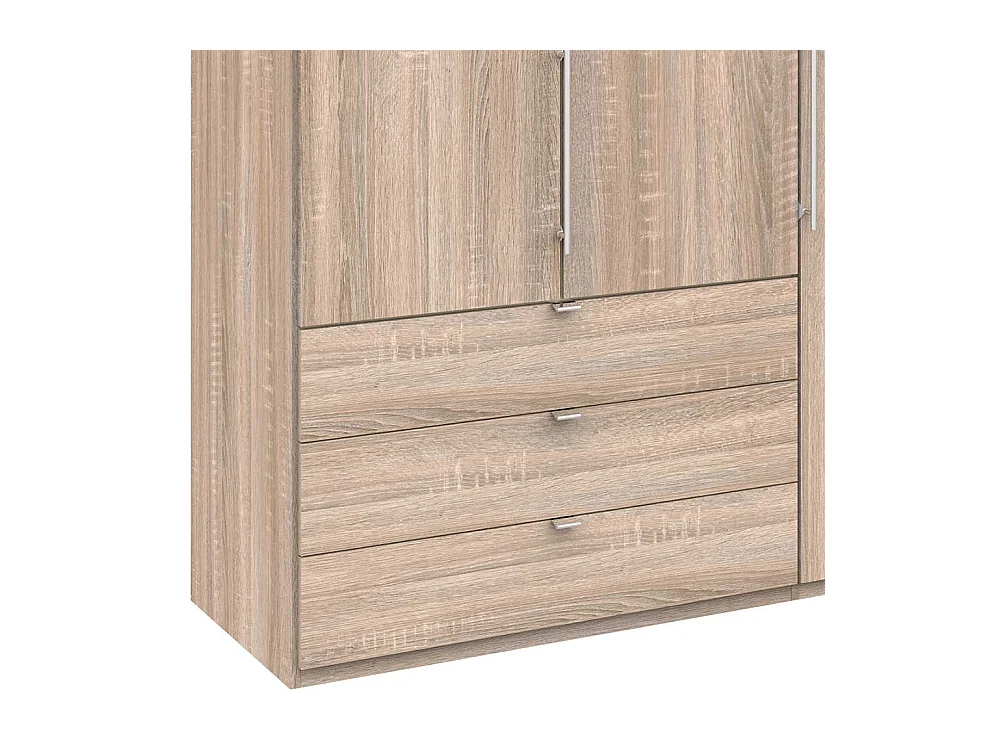 XL Schlafzimmerkleiderschrank in Eiche Sägerau sechs Schubladen