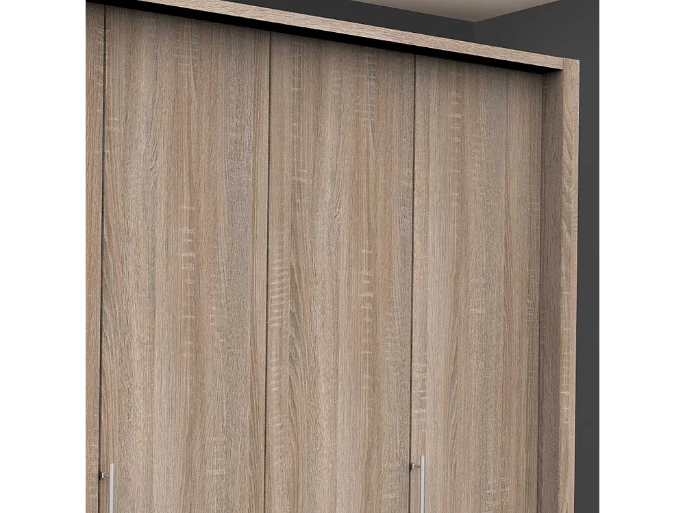 XL Schlafzimmerkleiderschrank in Eiche Sägerau sechs Schubladen