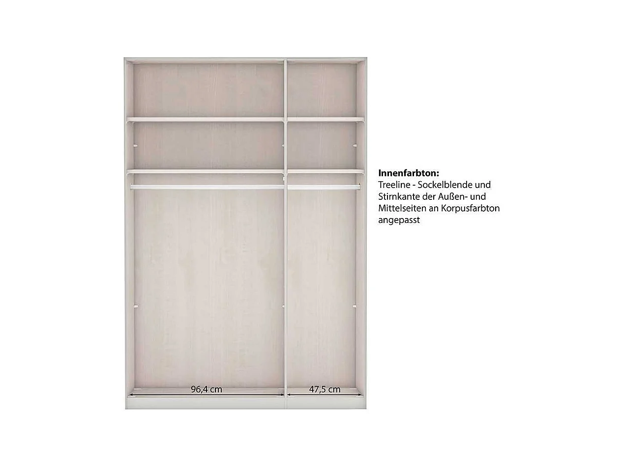 Drehtürenkleiderschrank Graugruen im Landhausstil Spiegeltür