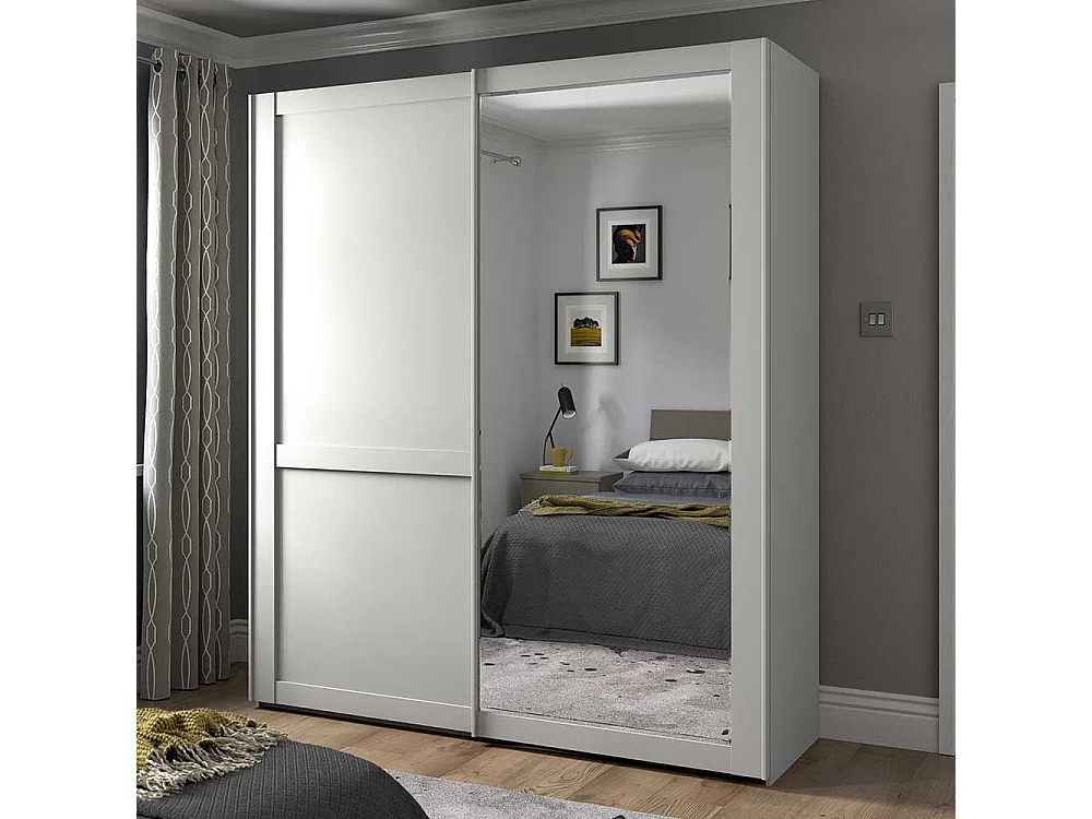 Schiebeschrank weiss Landhaus Made in Germany Spiegel