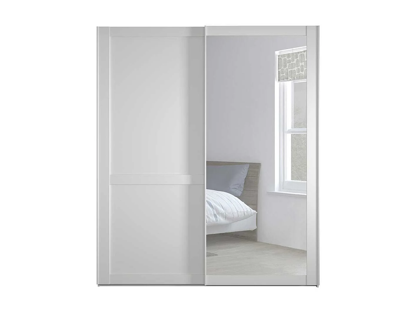 Schiebeschrank weiss Landhaus Made in Germany Spiegel