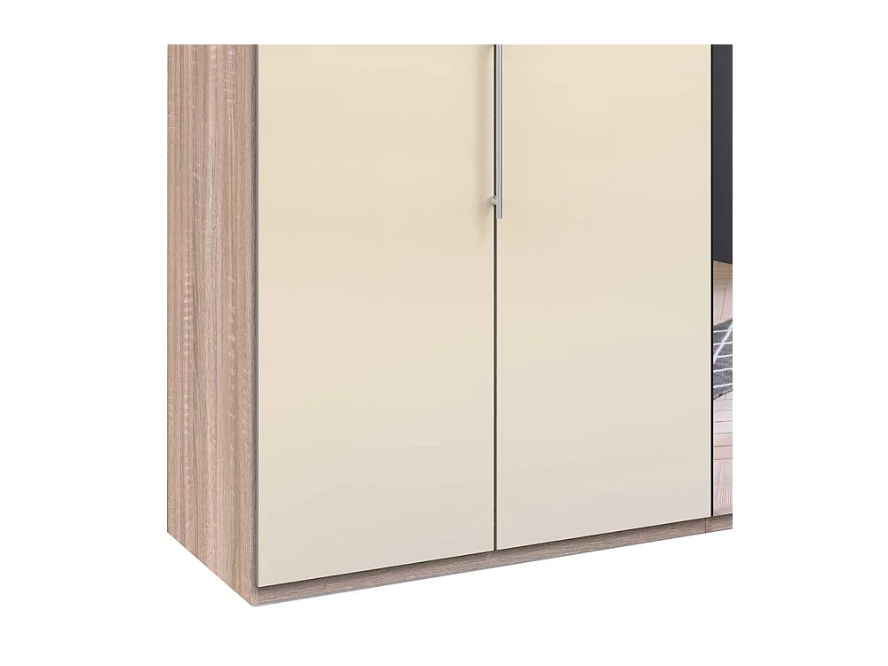 Spiegel Ankleideschrank mit Falttüren glasbeschichtet