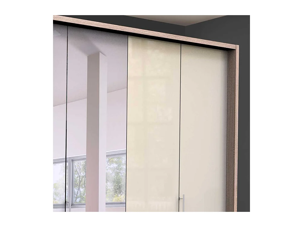 Spiegel Ankleideschrank mit Falttüren glasbeschichtet