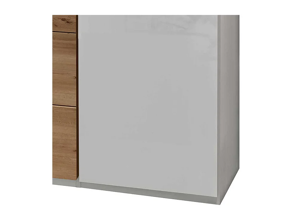 Weißer Schlafzimmerkleiderschrank mit Dreh- und Falttüren 250 cm breit