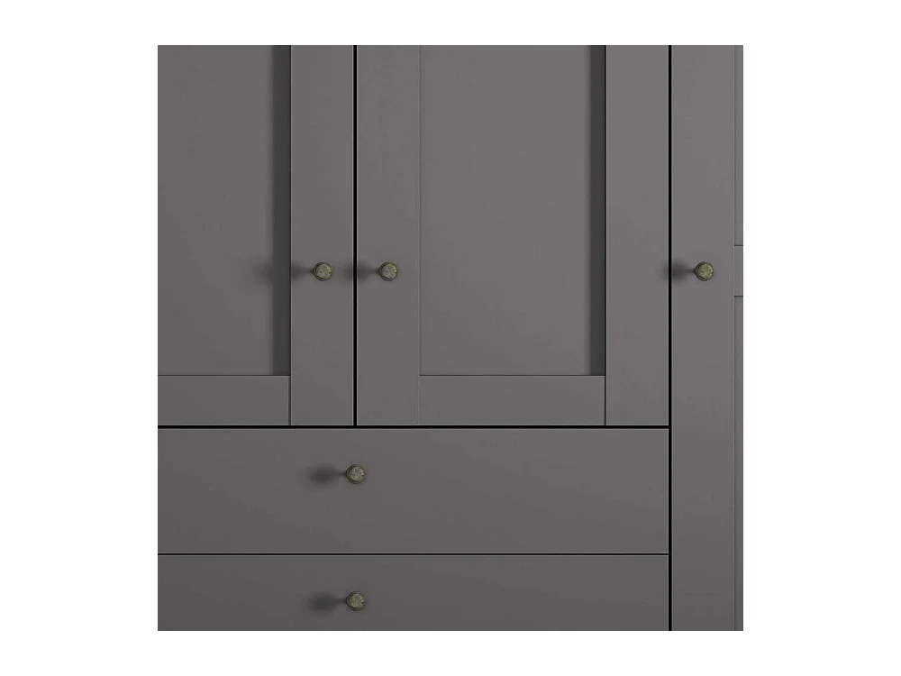 Schrank für Schlafzimmer in Dunkelgrau 200 cm breit - 58 cm tief