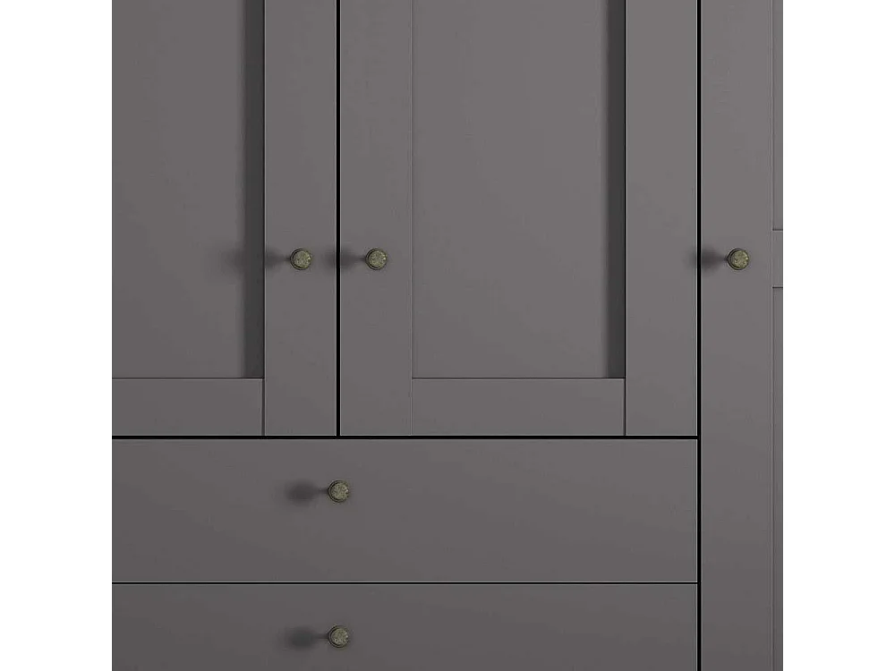 Schrank für Schlafzimmer in Dunkelgrau 200 cm breit - 58 cm tief