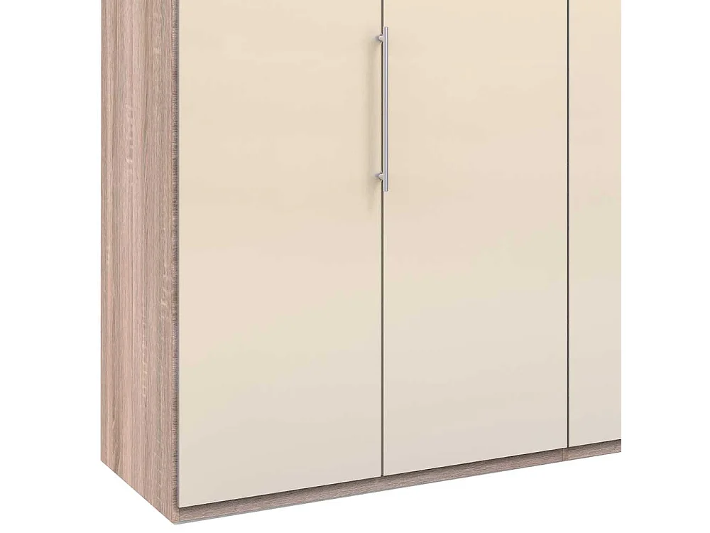 XXL Schlafzimmerkleiderschrank mit Falttüren glasbeschichtet